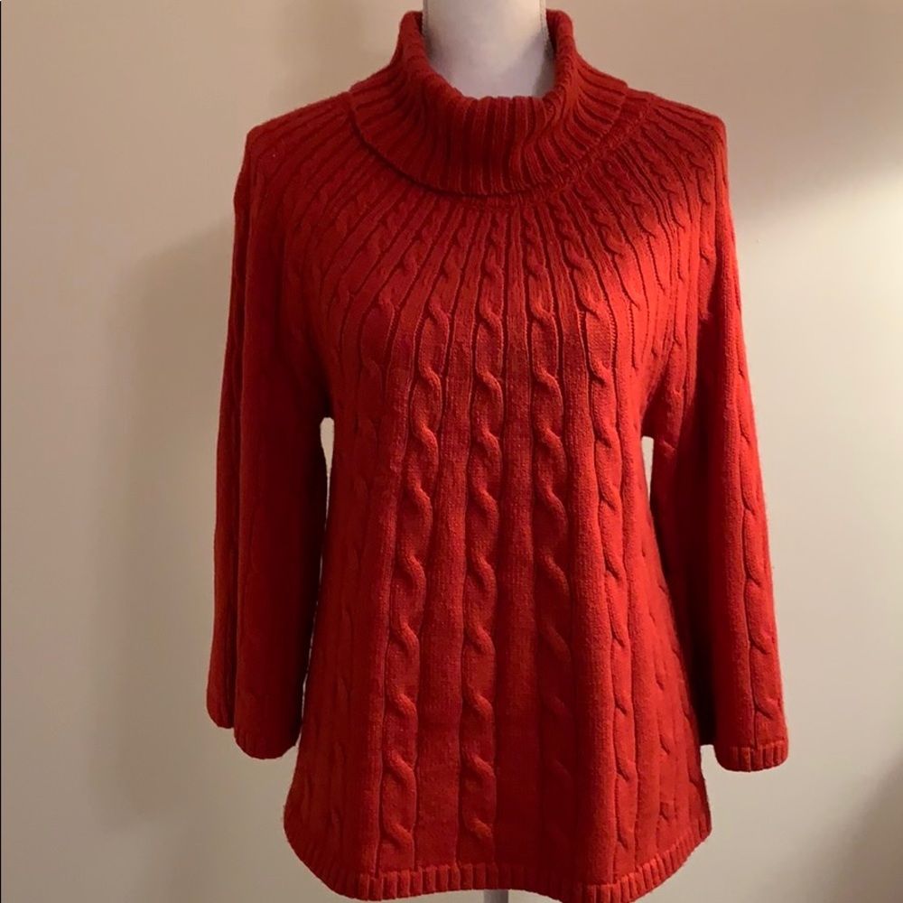 Alfani Red Turtleneck Sweater P/L